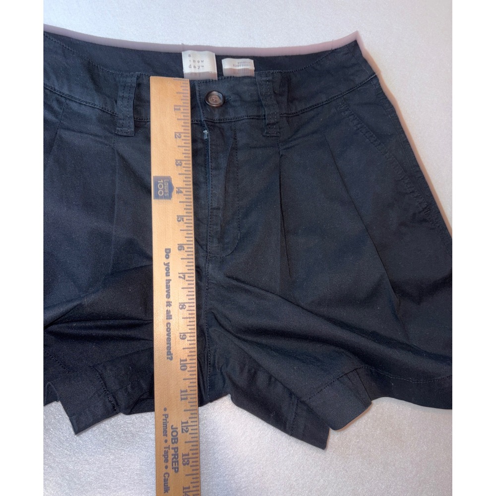 A New Day Womens High Rise Pleated Stretch Shorts Black Size 4 - Picture 6 of 9